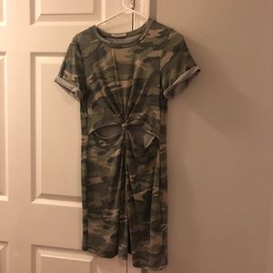 Camo cutout dress